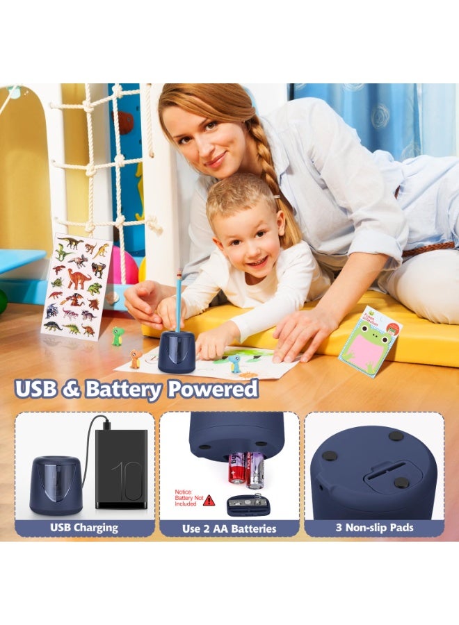 موردلي برايات أقلام كهربائية للأطفال، براية أقلام ملونة صغيرة لطيفة للفصول الدراسية المنزلية، براية أقلام كهربائية مع لوازم مدرسية على شكل يونيكورن - Image 3